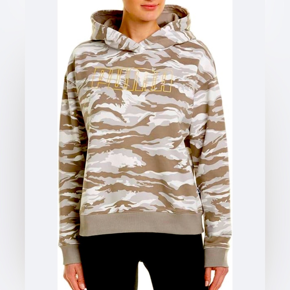 Puma Camo Camouflage Pullover Hoodie - Grey & White - EUC - Sz: XL